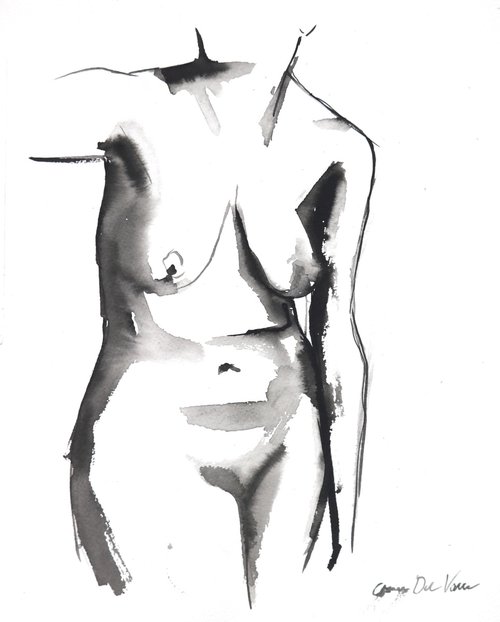 Nude in ink by Aimee Del Valle