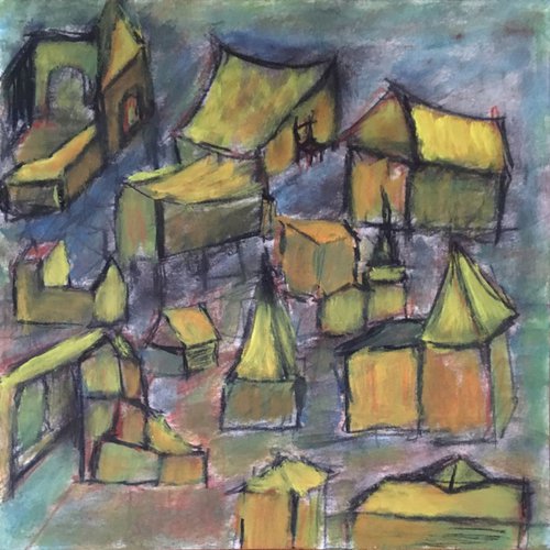 Town IV (30x30 cm) by Paola Consonni