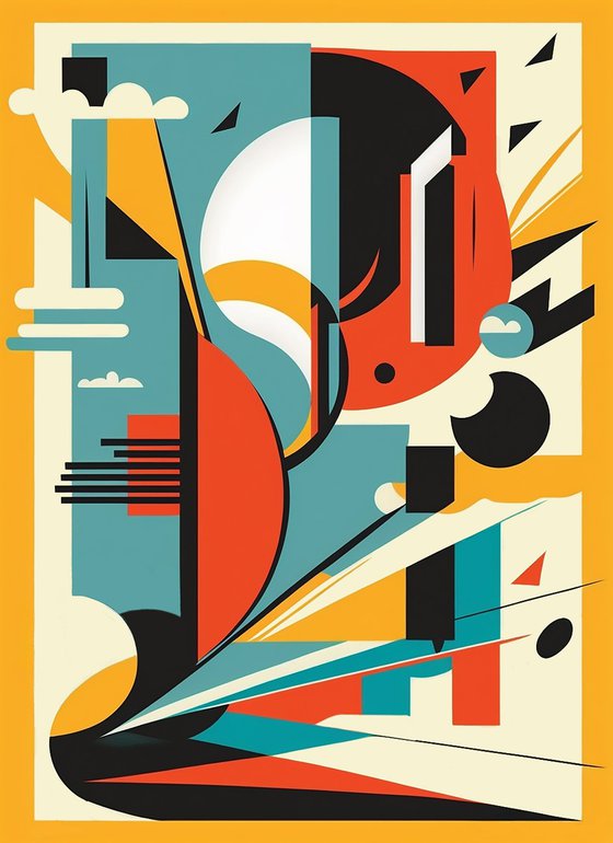 Abstract composition (inspired by Le Corbusier) | A3 16,5x11.7 in (42x30 cm)