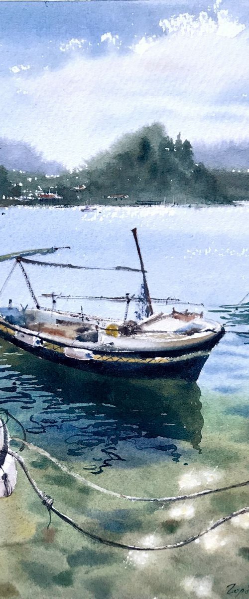 The Boat, Montenegro by Eugenia Gorbacheva