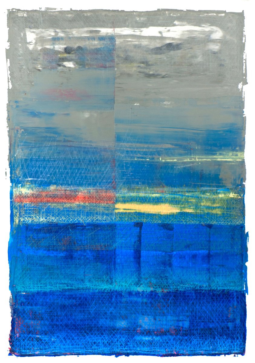 Abstract Oil Painting By Oto Macek, 23 X 33", Untitled 031, Original Artwork