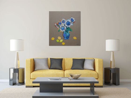 Sunflowers and lemons