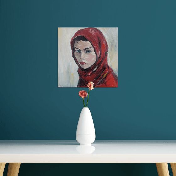 Woman in a Red Headscarf