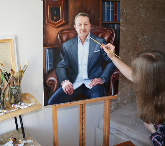 Custom portrait painting from photo - Made to order