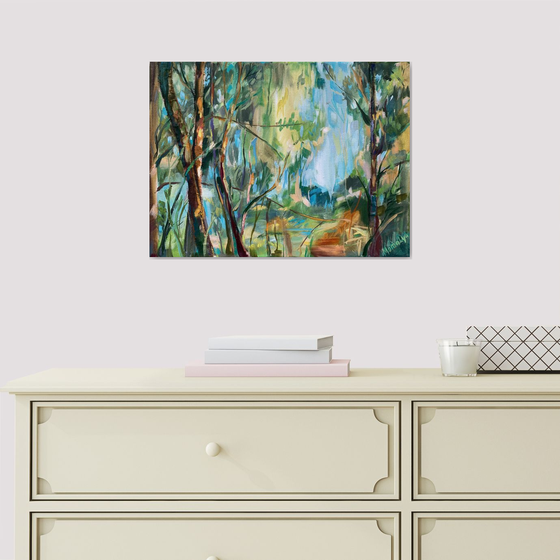 Illuminated by the Sun. Forest