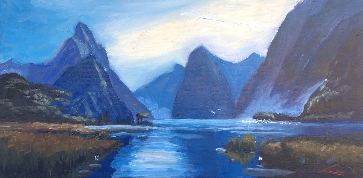 Landscape With Rocks By Elena Sokolova, 24 X 12, Artwork For Sale On Artfinder