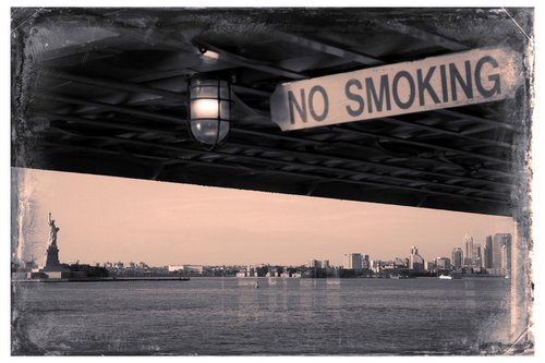 No smoking, ( New  York, Staten Island ferry ) by Louise O'Gorman
