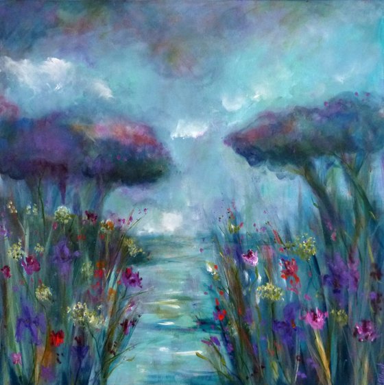 The iris pond 60x60cm