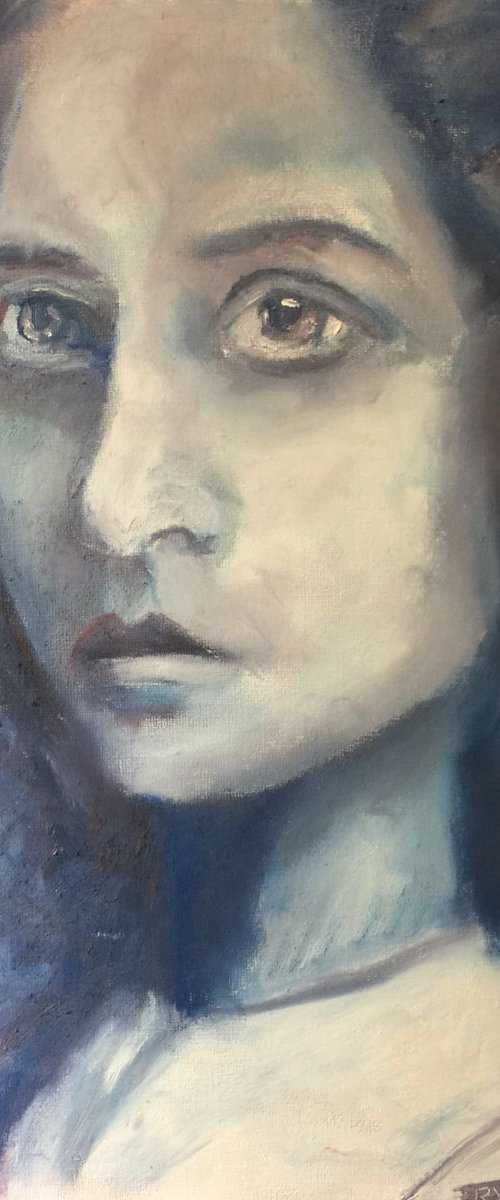 Portrait Of A Girl On C... by Ryan  Louder