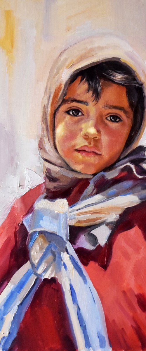 Portrait study, a girl from the East. by Serghei Ghetiu
