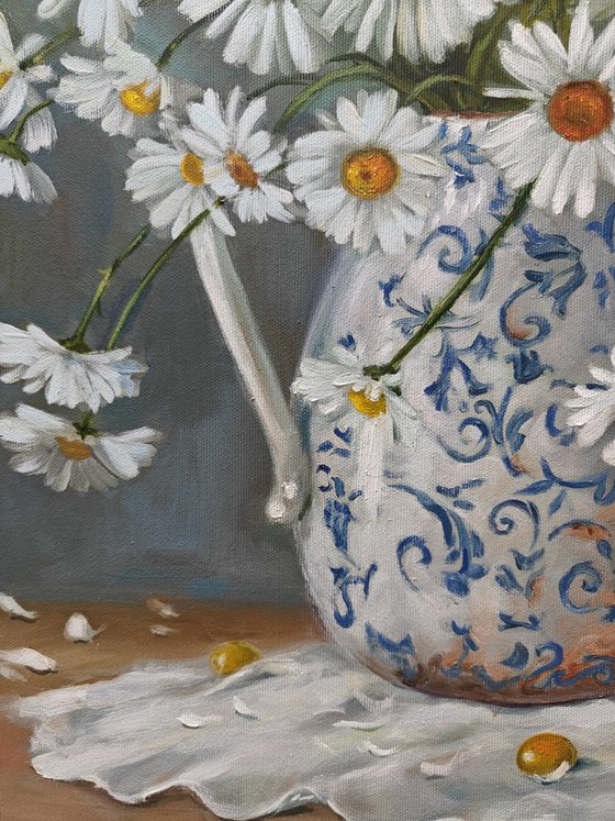 Daisies bouquet . Still life