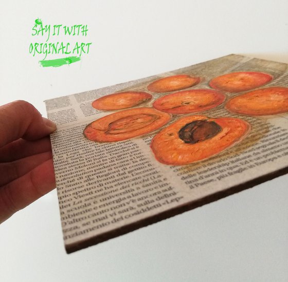 Apricots on Newspaper