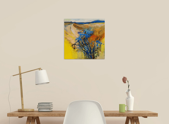 Blue flowers, 40x40cm