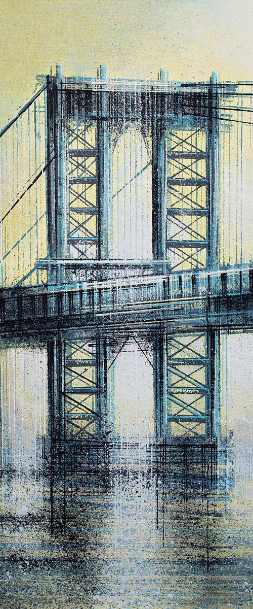 New York - The Manhattan Bridge In Late Afternoon Light by Marc Todd