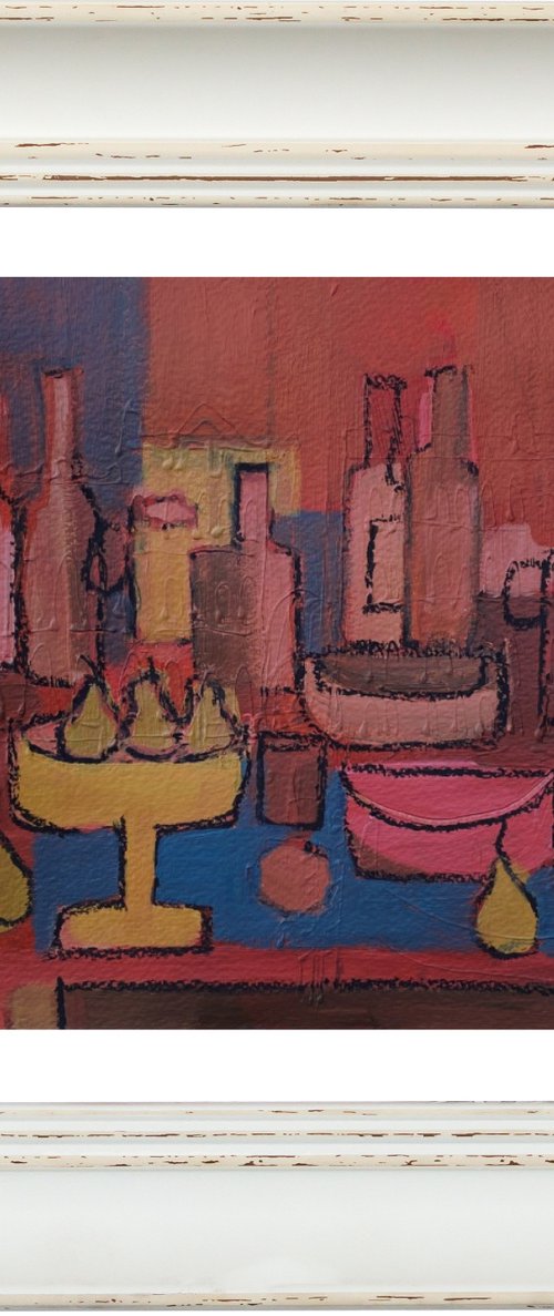 Still Life with 6 Pears by Jan Rippingham