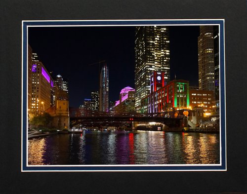 Chicago River by Night by Robin Clarke