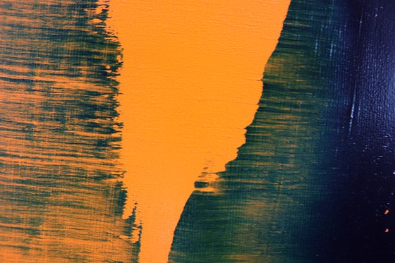 Dark blue on orange [Abstract N°2685]