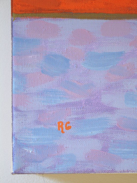 Sunflowers against Red