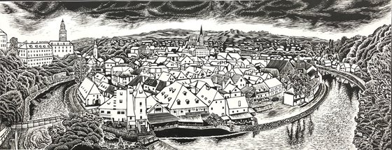 Cesky Krumlov landscape