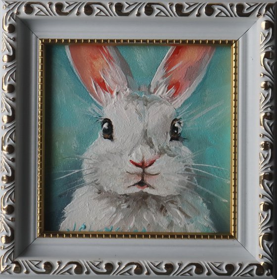 Bunny Painting Framed