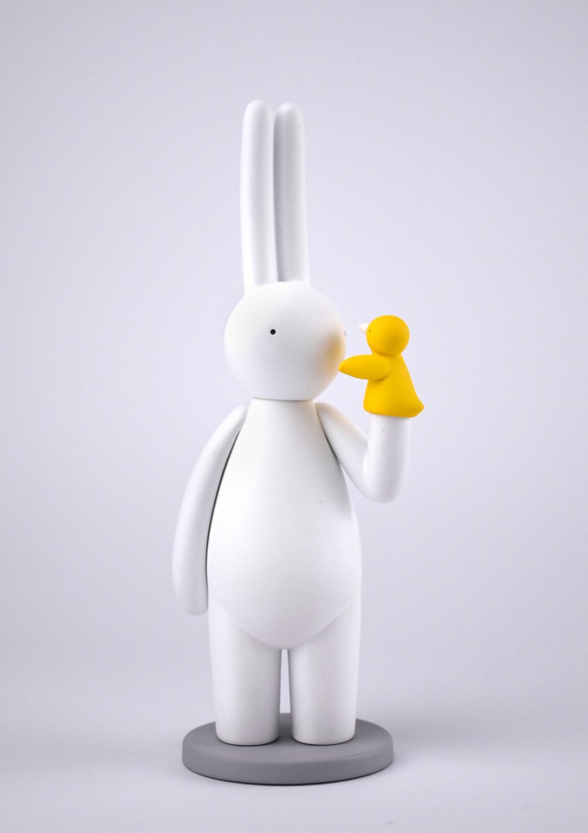 Urban And Pop Animal Sculpture By Mr Clement, 2 X 6", The World Of In-Jokes #3 White, Original Artwork