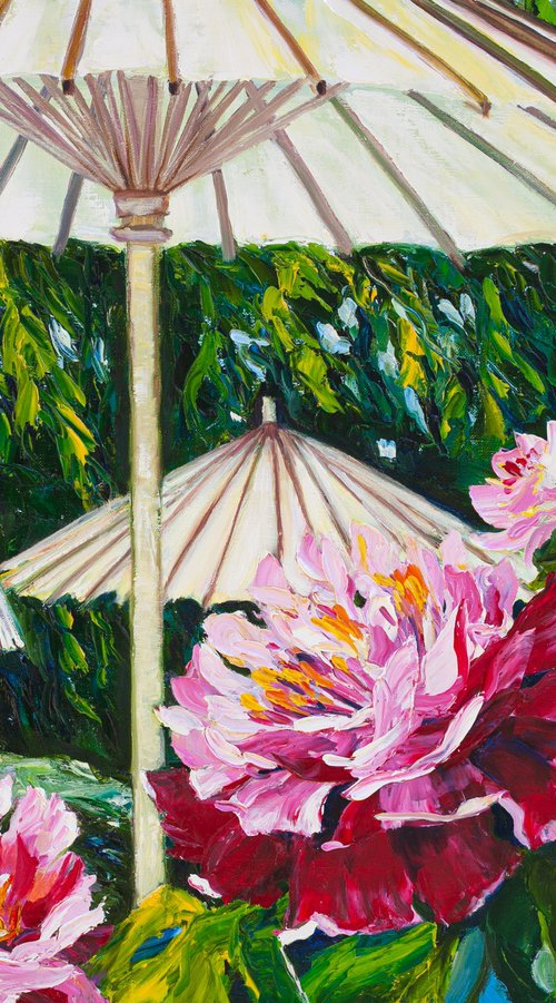 Umbrellas for Peonies by Liudmila Pisliakova