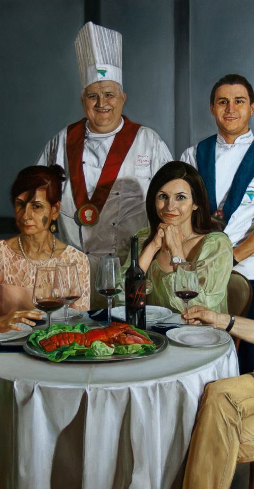 Family portrait with lobster by Paolo Borile