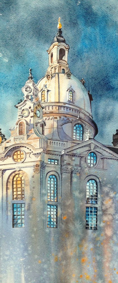 Frauenkirche/watercolor by Igor Dubovoy