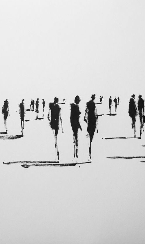Impact Figures #15 - Black and white by Tihomir Cirkvencic