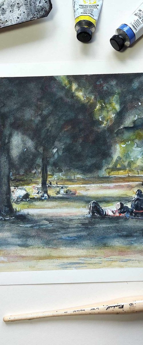 Summer Shade in the Park by Neil Wrynne