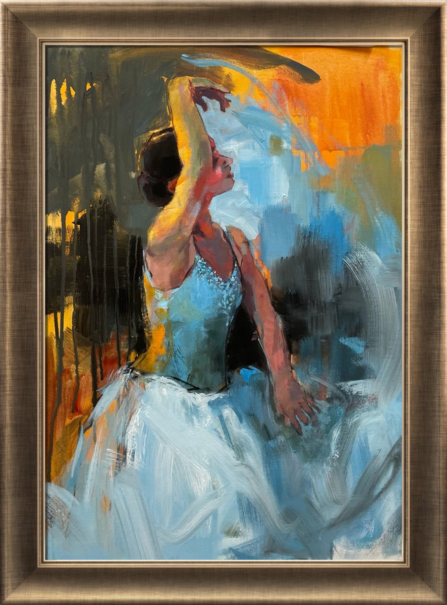 Impressionistic Portrait Acrylic Painting By Faiqa Uppal, 24 X 31, The Song Within, Original Artwork