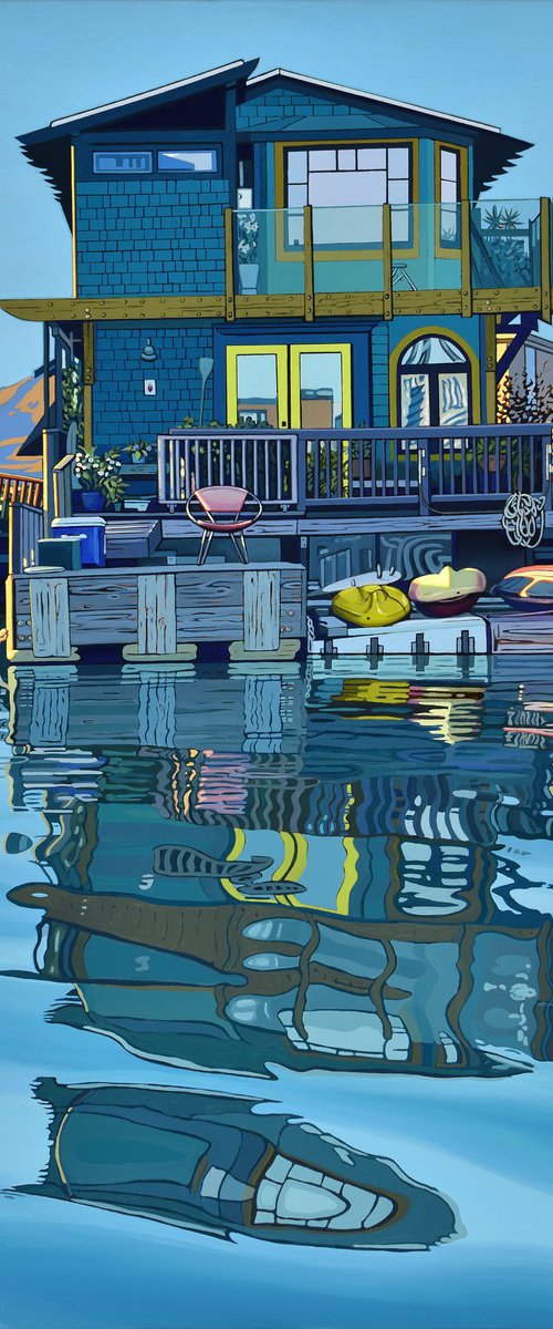 Sausalito Houseboat / Evening by Alex Nizovsky