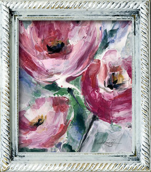 Shabby Chic Dream 11 - Framed Floral Painting by Kathy Morton Stanion by Kathy Morton Stanion