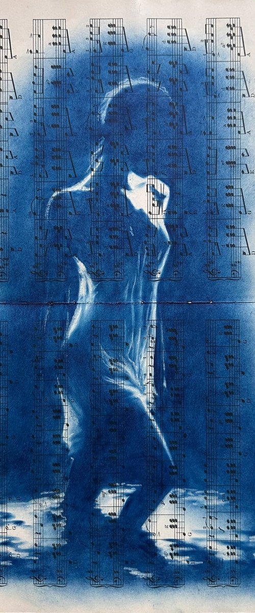 Muse №4 -Moonlight Blue Silhouette by Julia Shilo