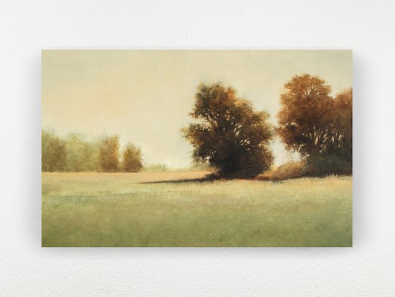 Tree Shadows 220407, Tonal landscape painting