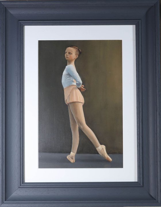 Young Dancer Painting, Ballerina, Dance, Framed and Ready to Hang, Ballet Painting by Alex Jabore