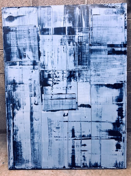 Blocks Of Blue (36x48in)