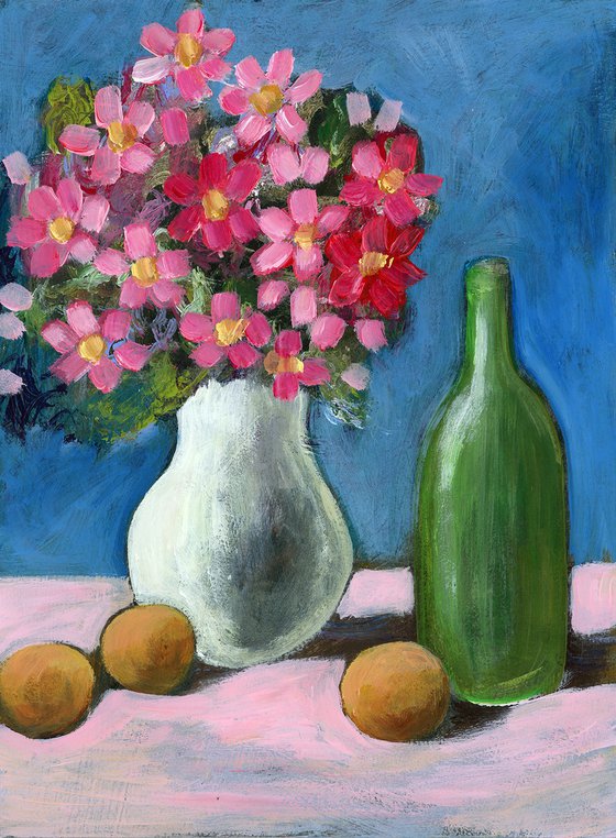 Flowers And A Bottle