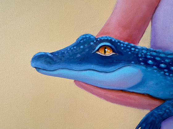 Girl with a crocodile