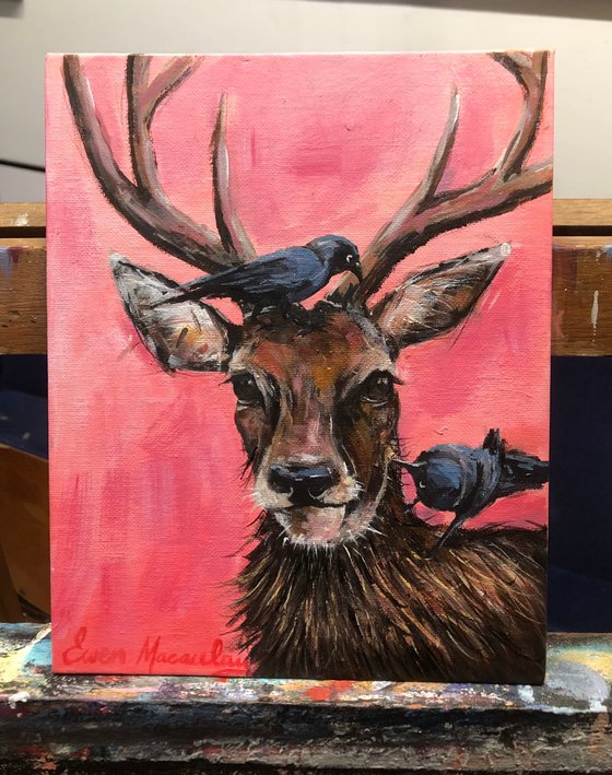 Stag and Crows