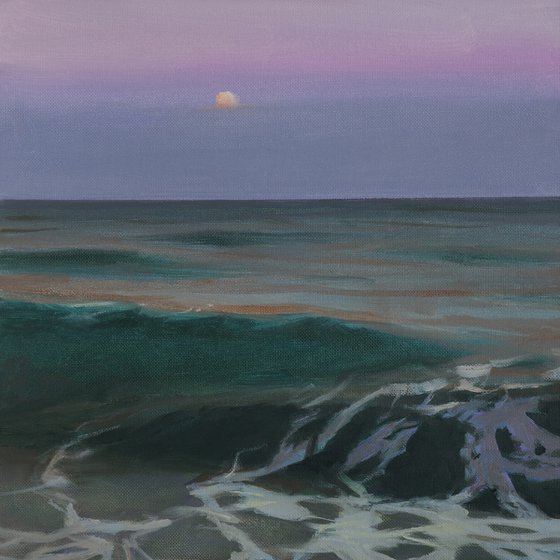 Purple Ocean, Framed