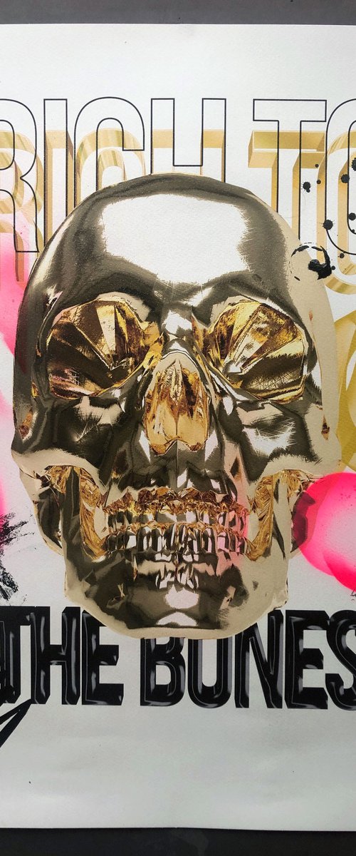 Golden skull 2020/1 (consumption series) by Dimitri Jelezky
