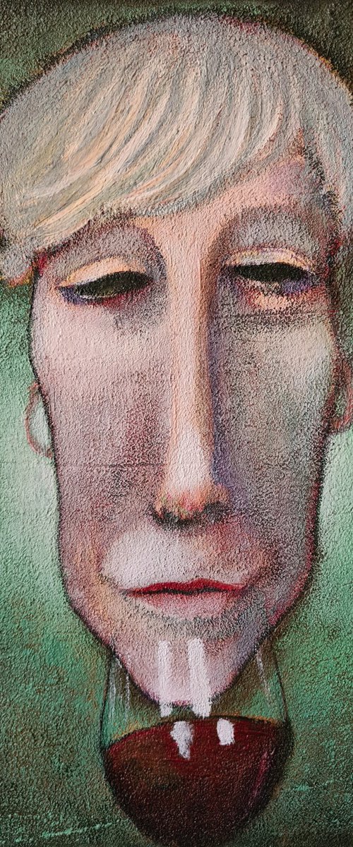 The Last Sip (30cm x 42cm x 1.6cm) by Zhana Viel