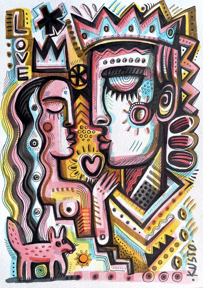 Impressionistic Ink Drawing , Poetry Of Love By Daria Kusto, 8 X 11, Artwork For Sale On Artfinder