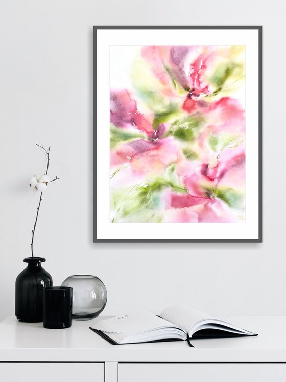 Abstract flowers bouquet