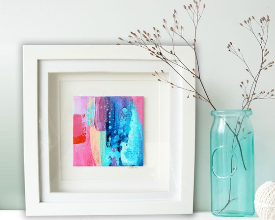 Framed ready to hang mini original abstract #191