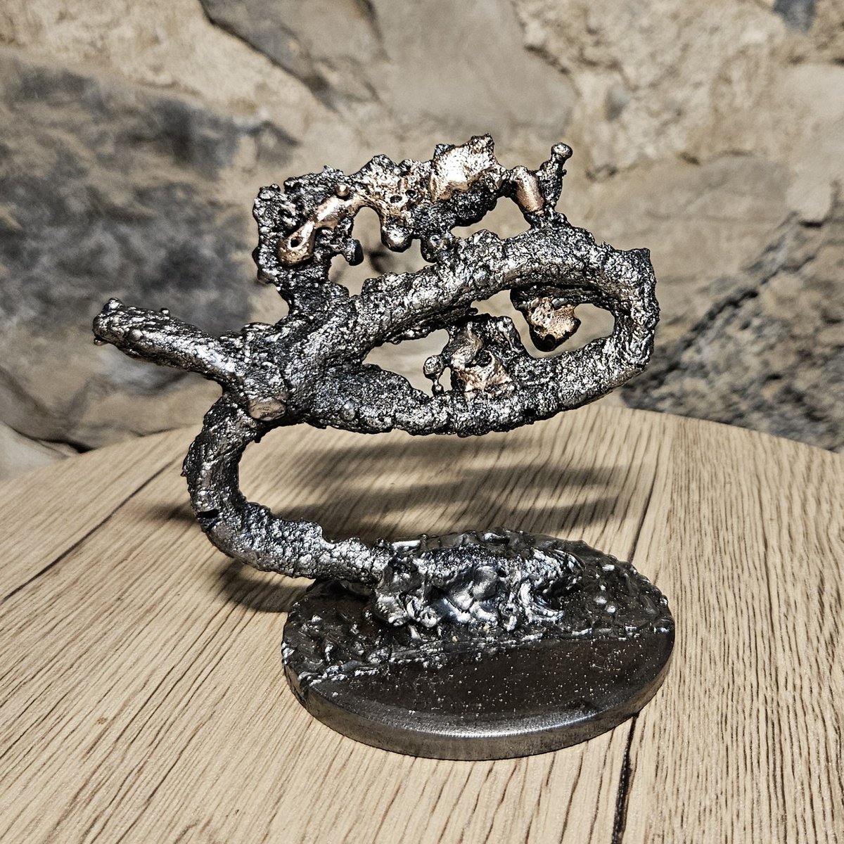 Organic Still Life Sculpture By Philippe Buil, 4 X 5", Zodiac Sign Pisces 13-25, Original Artwork