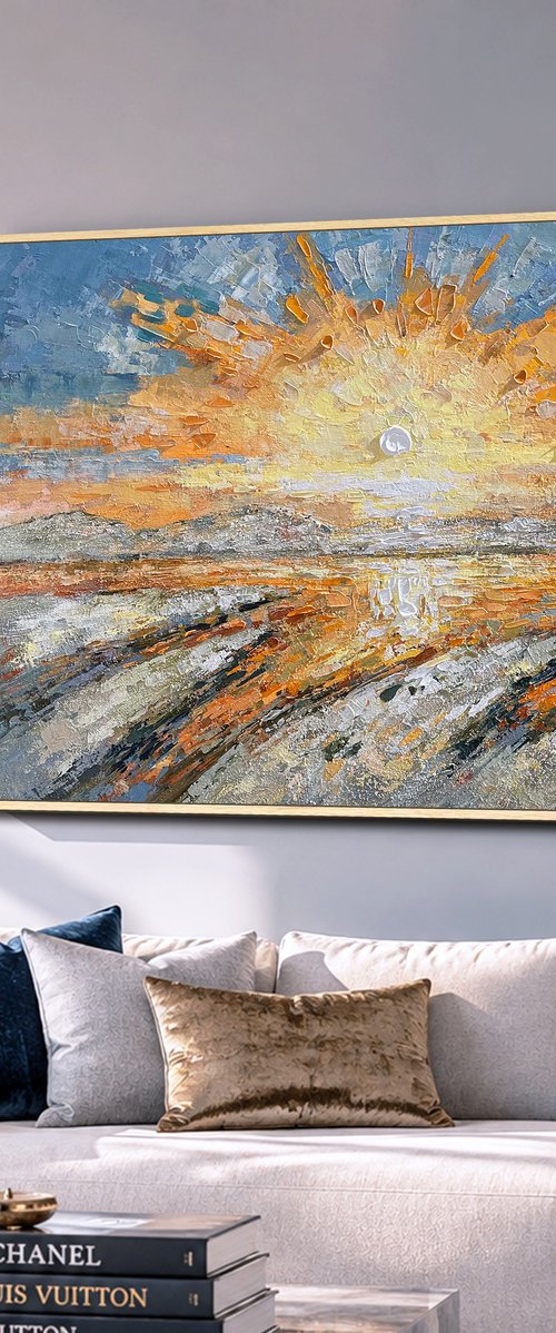 Radiant Gold Sunset by Lana Guise