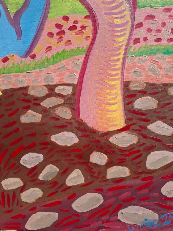 Morning Landscape with Pines