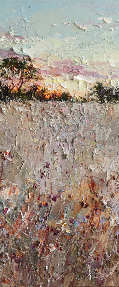 Evening Wildflower Field by Anastasiia Valiulina